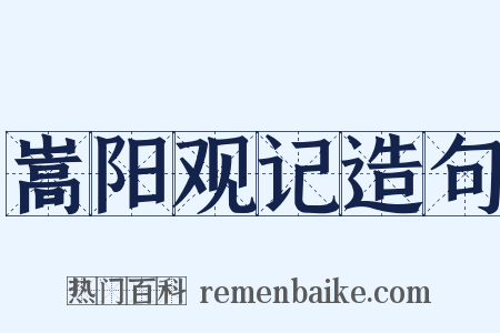 嵩阳观记造句是什么意思的图片